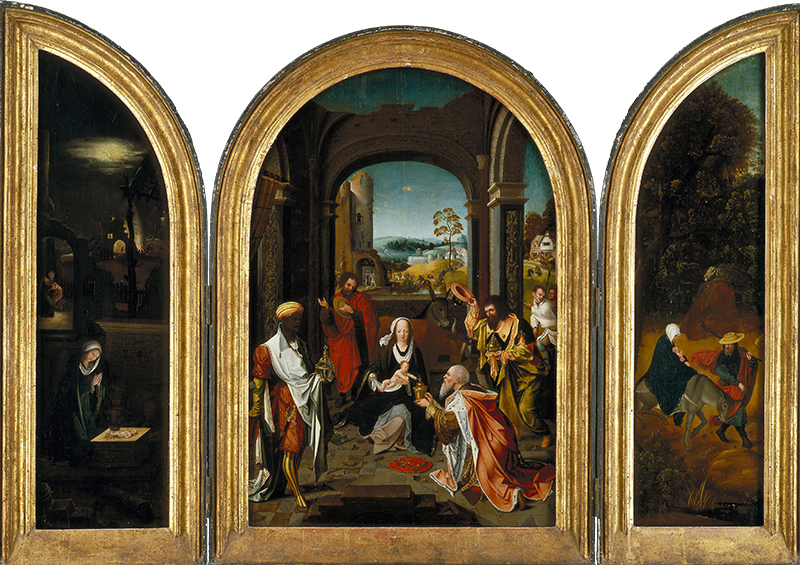"The Adoration of the Magi," ca. 1518-19, created in the workshop of the Antwerp artist Jan de Beer (South Netherlandish, ca. 1475–1527/28).triptych by 